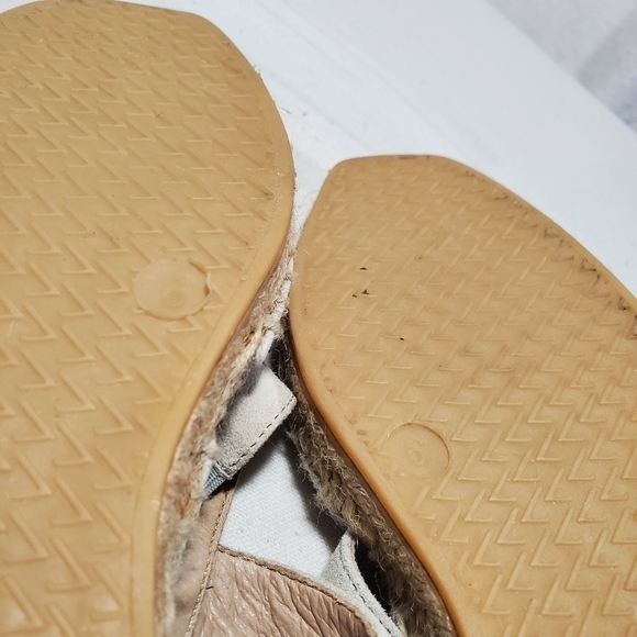 House of Harlow 1960 Suede Open Toe Espadrille Sandals Beige Grey Size US 6 - Picture 10 of 11